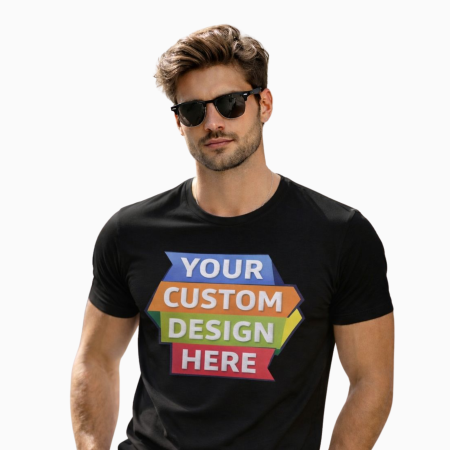 Men's Black Customizable T-shirt