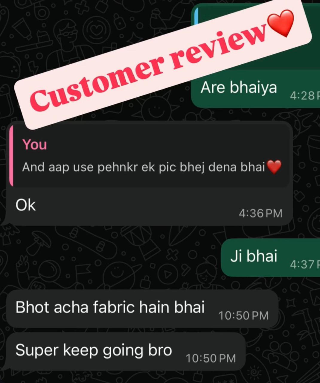 Customer feedback